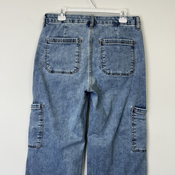 Kut From The Kloth Jodi Wide Leg Cargo Jeans Women's Size 10 Fab Ab High Rise - Picture 9 of 9